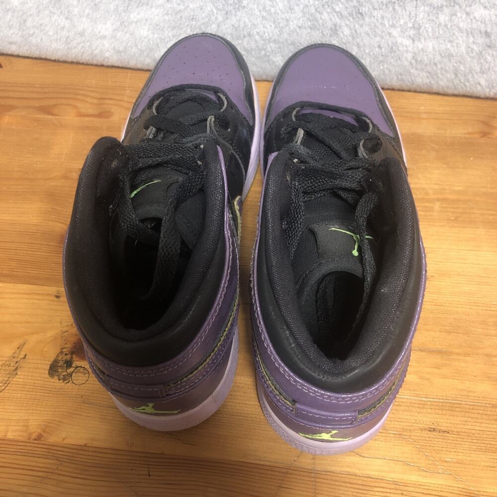 NIKE Air Jordan 1 Retro Joker Night Vision Black Purple Green Shoes Size 5Y 2012 - Picture 7 of 13